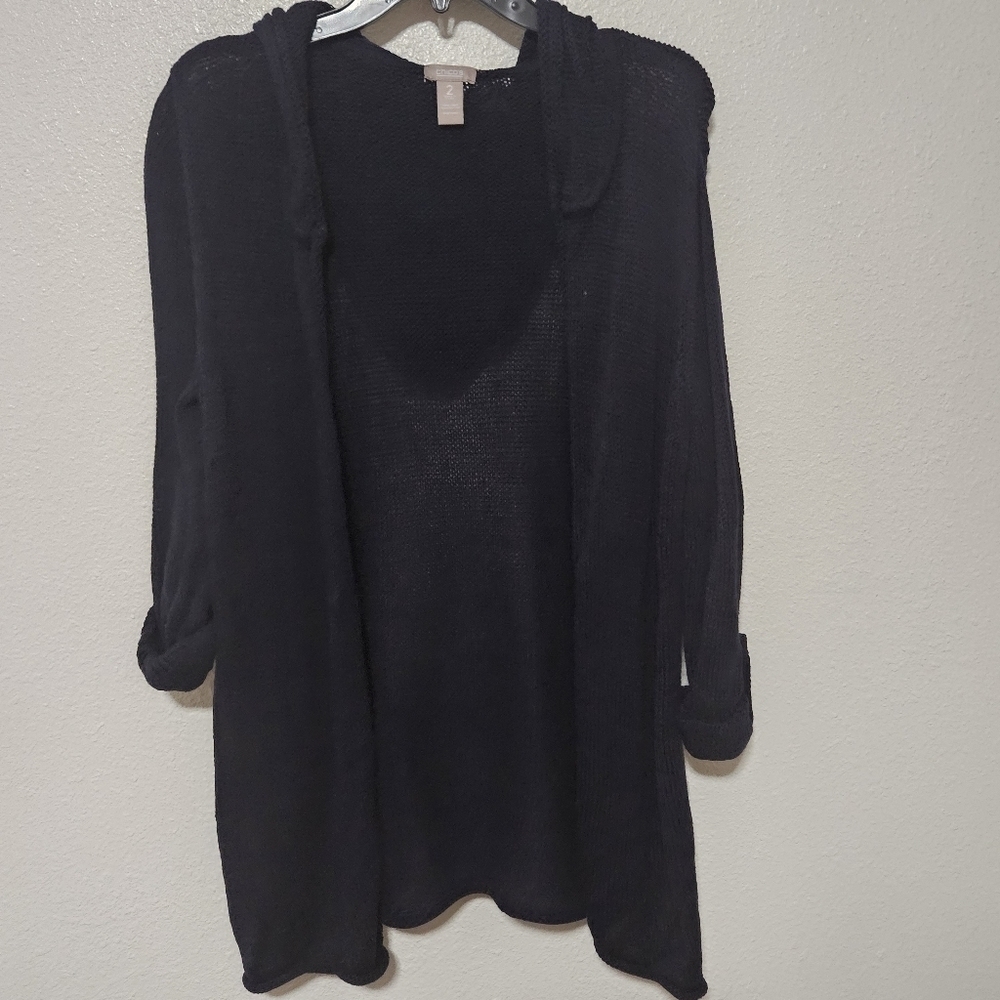 Chico's hoodie sweater light knit size 2  = Medium